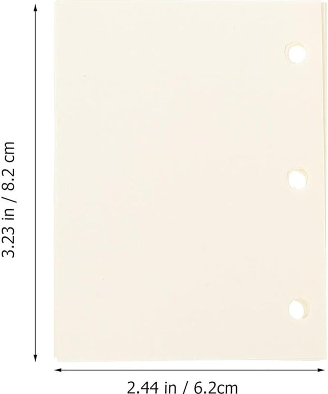 OSALADI 240 Sheets Replaceable Mini Binder Paper for Scrapbook and Writing Smooth Multi-function Loose Leaf Stationery for Diaries Reports and Planning Punch Compatible
