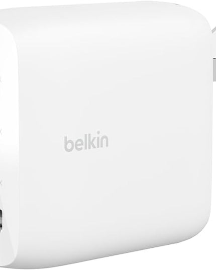 Belkin 112W 4-Port GaN Charger Block, USB-C Power Delivery Super Fast Charging & USB-A Port - MacBook, Samsung Galaxy S25, Apple iPhone 17, Air, iPad, Google Pixel, Nintendo Switch 2, etc. - White