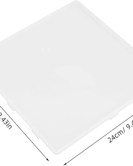 2pcs Flat Document Organizer Boxes 24X24X1.5Cm, Small File Storage Containers with Lid for Office Desktop Filing and Photo/Card Storage