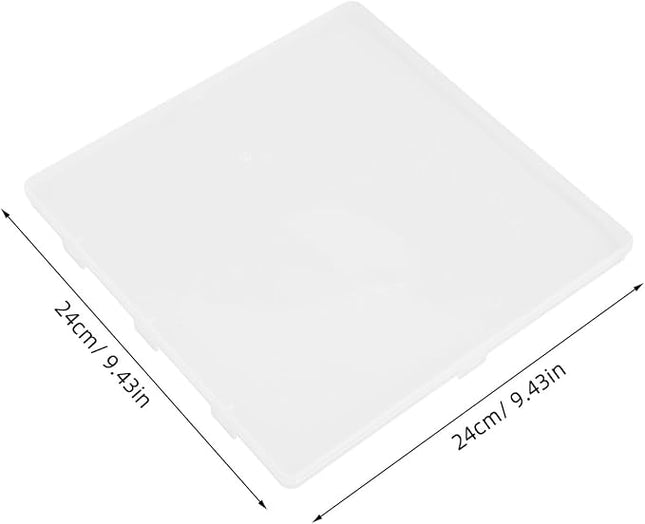2pcs Flat Document Organizer Boxes 24X24X1.5Cm, Small File Storage Containers with Lid for Office Desktop Filing and Photo/Card Storage