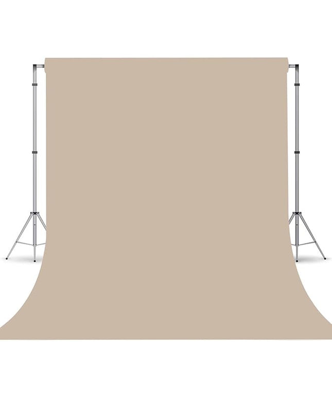 Beige Photo Backdrop, Photo Booth Portrait Photography Backdrops, Studio Beige Backdrop for Photoshoot Streaming Video Shooting 6x9ft