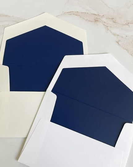 Personalized Embossed Flat Note Cards Set – Custom Blind Embossed Stationery with Envelopes – Premium Embossed Correspondence & Thank You Cards – Made in USA - 100 Pieces (2 Paper Sizes)