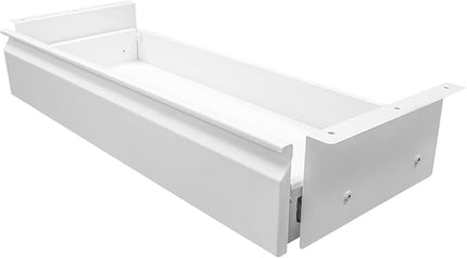 22" Under Desk Drawer Slide Out For Office Desk, Storage Organizer For Sit Stand Workstation, White