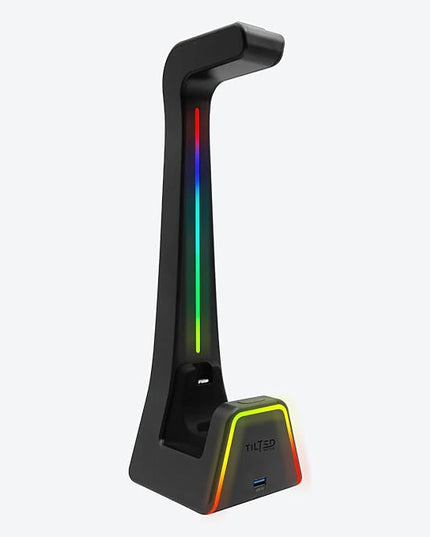 Tilted Nation 3 in 1 Gaming Headset and Controller Stand for PS5 and Xbox Series X Charging Station - Game Controller Holder and Headphone Stand for Desk with PlayStation and Xbox Magnetic Charger