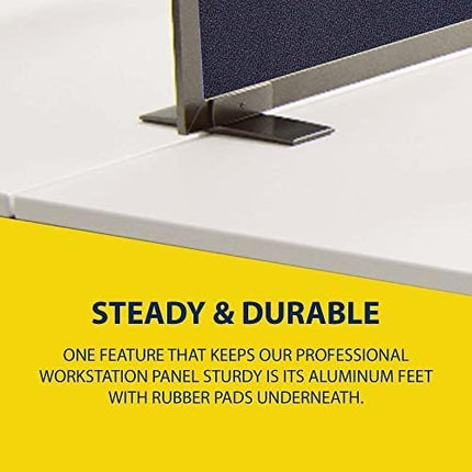 OBEX Acoustical Free Standing Privacy Screen, Cubicle Accessories Desk Privacy Panel, Desk Dividers for Office, Office Furniture Partitions Portable Sound Proof Dividers, 12" x 30", Slate
