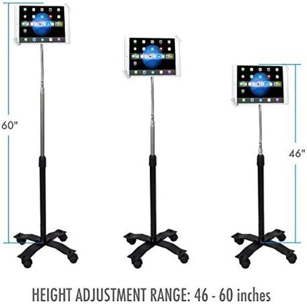 Gooseneck Floor Stand - CTA Compact Security Gooseneck Floor Stand for Tablets with Lock and Key Security System for iPad 7th/ 8th/ 9th Gen 10.2", iPad Pro 12.9", and Surface Pro 4 (PAD-SCGS)