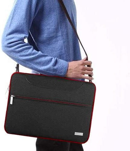 Hseok 17.3 Inch Laptop Shoulder Bag for Most 17.3" Dell Asus HP Lenovo Notebooks,Black & Red