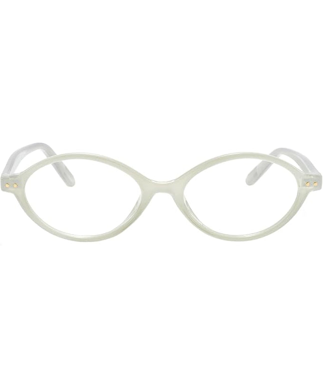 TIJN Olisa Blue Light Blocking Glasses for Women Men,Oval Glasses Frame Bluelight Glasses for Gaming/Computer/Screen