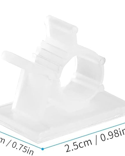 Viaky Self Adhesive Cable Clips, Wire Organize Cables Wire Management Clamps Outdoors Tie Holder Work for Cable Width 0.4''-Computer, Electrical Charging(Translucent, 30pcs)