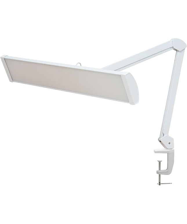 LED Architect Desk Lamp, 4500 Lumens, Dimmable, Metal Swing Arm, 5 Color Temperatures, 50W, Ideal for Task Work, Drafting, Reading, Clamp-on Office Table Lamp with 684 Bright LEDs (White, CCT)