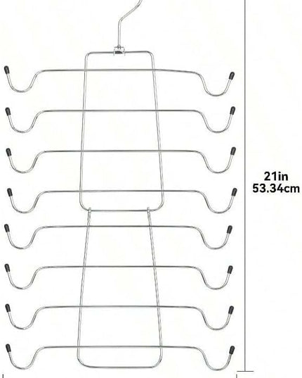 Space Saving Metal Folding Vest Bra Hanger, Heavy Duty Adult Closet Organizer, Multi-Tier Design