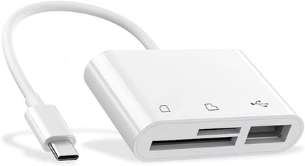 RayCue USB C to Micro SD TF Memory Card Reader, 3-in-1 USB Camera Card Reader Adapter Compatible with iPhone 15,iPad Pro, MacBook Pro/Air, Chromebook XPS, Galaxy S10/S9 and More USB C Devices