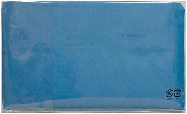 Mino Washi Japanese Toraditional Kaishi Paper 30 Sheets of Plain kaishi Paper in Japanese Colorful Yuzen Paper Poach with Sweet Pick [Blue], 5.7 x 6.9 inches(145 x 175 mm)