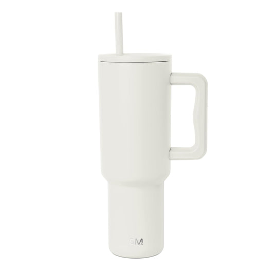 Simple Modern Tumbler with Handle and Straw | 40oz | Cream