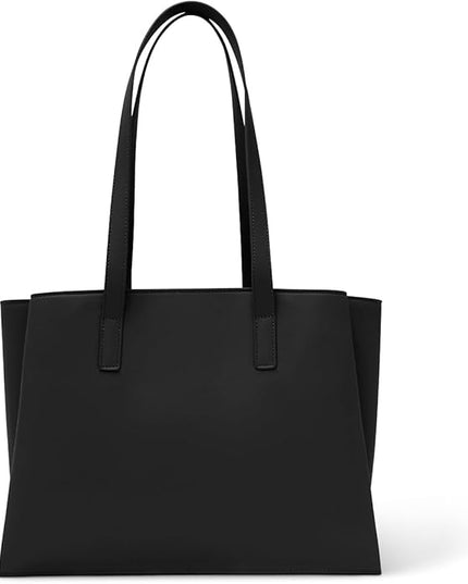 Work Tote Bags for Women 14 Inch - Work Bag Laptop Bag with Zip Compartments - Large PU Leather Office Computer Briefcase