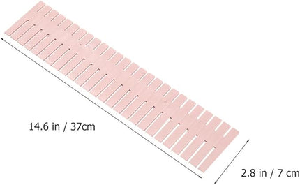 Plastic Drawer Dividers 16pcs Set 4 Sets Pink Long 37X7Cm Plastic Storage Organizer for Socks Underwear Closet Organization and Drawer Separation
