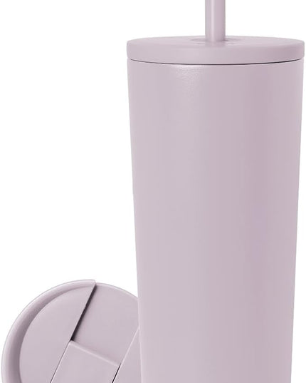 Simple Modern Insulated Tumbler with Lid and Straw | Iced Coffee Cup Reusable Stainless Steel Water Bottle Travel Mug | Gifts for Women Men Her Him | Classic Collection | 24oz | Lavender Mist