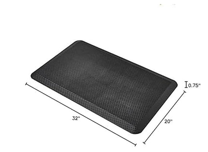 Amazon Basics 3/4" Rectangular Durable Anti-Fatigue Ergo Comfort Standing Mat, 32x20, Black