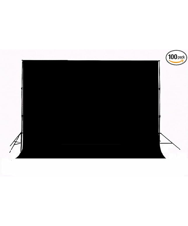 Black Backdrop for Photography Durable Fabric Background Photo Backdrop Video Photography Studio (10x7ft, Black)