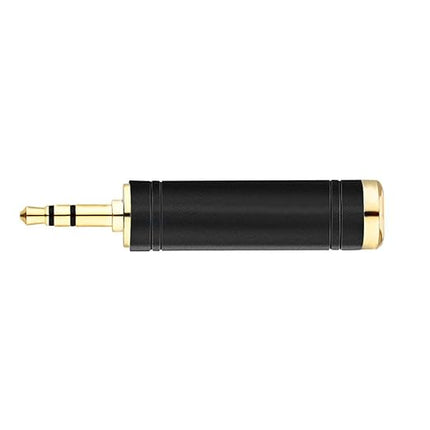 Tisino 1/4 to 3.5mm Stereo Adapter, 1/4 inch Female to 1/8 inch Male Mini Jack Aux Converter Headphone Adapter - Black, 1PCS