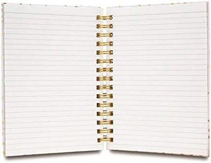 Graphique Hardbound Spiral Journal | Make Things Happen Navy Stripe Design | Premium Paper | Notebook | Diary | Lists | Record Month and Date | Great Gift | 160 Ruled Pages | 6.25” x 8.25”