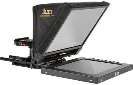 Ikan 12-inch Portable Teleprompter Kit w/Rolling Case, Adjustable Glass Frame, Easy to Assemble, Extreme Clarity (PT1200-TK) - Black