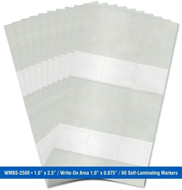 Premium Wire Marker Book for Cable Management, Vinyl-Coated, High-Tack Adhesive, Electric Panel Wire Label Stickers - 10 Pages Per Book