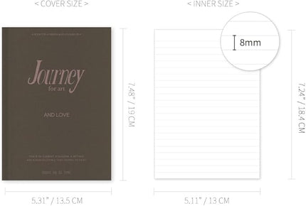 Monolike Journal For Beyond Nostalgia Hardcover Lined Notebook, Brown - Hardcover, Academic, Journal, Diary, 192pages