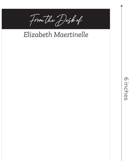 from The Desk of Personalized 4" x 6" Sticky Note Pads/Modern Set of 3 Custom Pads / 50 Sticky Sheets Per Pad/Customized Note Pads Made in The USA