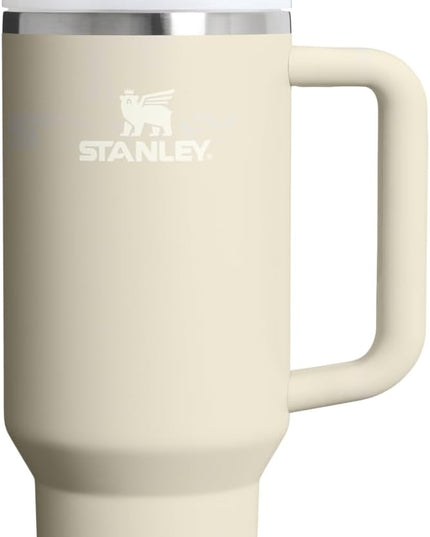 STANLEY Quencher H2.0 Tumbler with Handle and Straw 40 oz | Flowstate 3-Position Lid | Cup Holder Compatible for Travel | Insulated Stainless Steel Cup | BPA-Free | Exclusive Toasted Almond