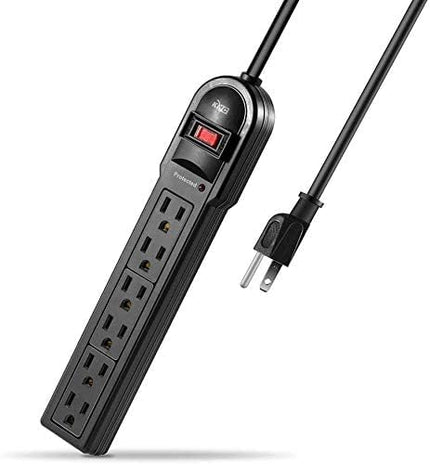 KMC 6-Outlet Surge Protector Power Strip 6 Pack