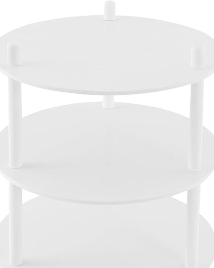 TFCFL 4 Tier Rotating Shoe Rack, Round Shoe Rack Storage, 360° Shoe Storage Organizer with 110lb Capacity, PVC Multi-Level Shelf for Shoes, Bags, Hats in Entryway, Closet, Bedroom
