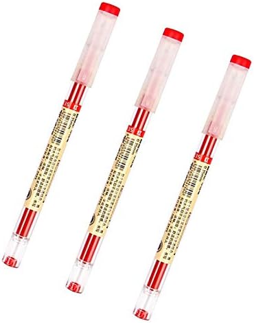 BEMLP Gel Pen 0.35mm Red Ink Pen Maker Pen School Office student Exam Writing Stationery Supply Technical Pens 12 Pcs/Set (Red)