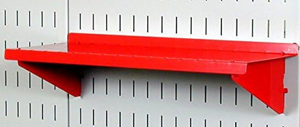 Wall Control Shelf 6in Deep Pegboard Shelf Assembly Pegboard and Slotted Tool Board - Red