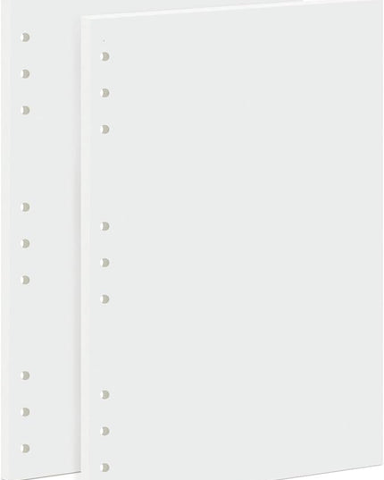 90 Sheets Blank Planner Refill Paper, 255x180mm, 9 Holes Inserts Papers B5 Loose Leaf Notebook Thick Sketch Paper for Drawing & Writing