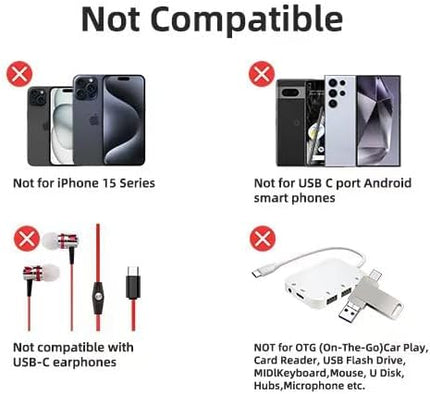 MFi Certified USB C Type C to Lightning Adapter （4 Pack） 1.8-2.2A 15W Fast Charging Support Data Sync,Lightning to USB Type C Cable Adapter for iPhone/iPad/for Airpods Not for Audio/OTG