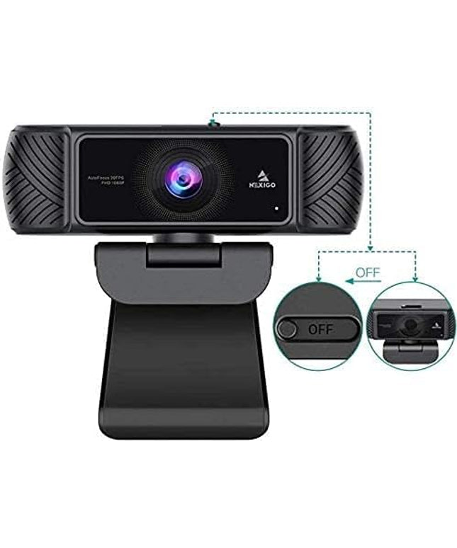 NexiGo N680 1080P Business Webcam with Microphone, Software and Privacy Cover, AutoFocus, Streaming USB Web Camera, for Online Class, Zoom Meeting Skype Facetime Teams, PC Mac Laptop Desktop