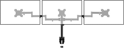 Suptek Triple LED LCD Monitor Desk Mount Heavy Duty Fully Adjustable Stand for 3 / Three Screens up to 27 inch (MD6463)