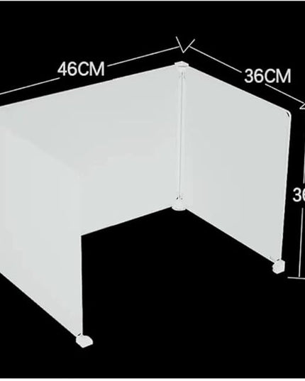 Desk Privacy Divider, Study Partition, Office Privacy Panel, Soundproof Protect Privacy, Foldable Easy to Store, Hard Material White(46CMx36CMx36CM)