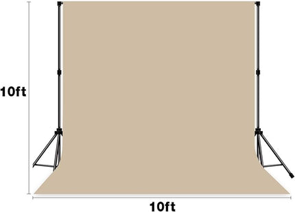 Photo Backdrop Beige Fabric Professional Photography Solution 10x10ft Seamless Design Eliminate Wrinkles Baby Shower Pregnant Women Shooting Scene Background