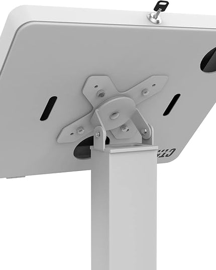 CTA Digital Thin Tall Floor Stand Standing 360 Degree Kiosk Display Tablet Holder with Charger Access & Lock for iPad 11 (A16)-Pro 11-inch M4 Air 11-inch M3- iPad 10th Gen - Galaxy Tab & More Tablets
