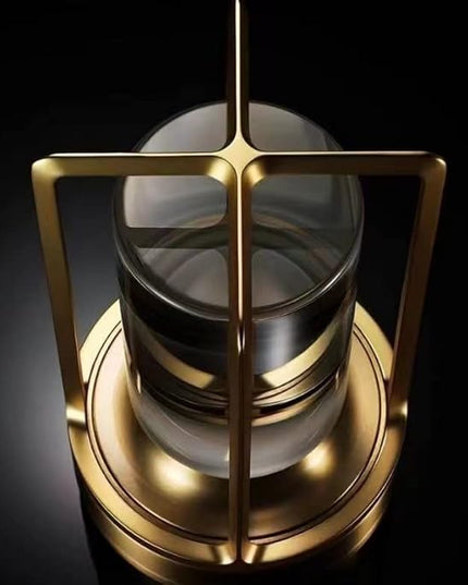Portable Metal Table Lamp for Indoor/Outdoor ,Rechargeable Cordless LED Lamp, 3-Colour Infinitely Dimming Battery Powered Small Desk Lamp, Restaurant/Bedroom/Bar/Coffee Shop/Camping Light (Gold)