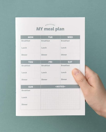 Monolike A5 My Assistant Notebook 6 SET - A Type, Review Note, Reipe Note, Diary, Meal Plan, Diet Plan, Travel Plan