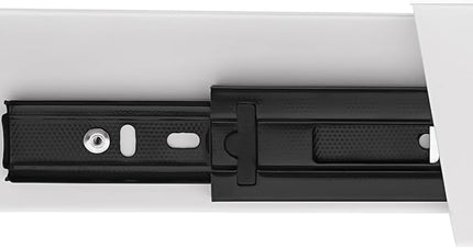 LEYSRIS 21.6" Under Desk Storage Drawer, White Sliding Pull-Out Drawer for Sit Stand Workstation