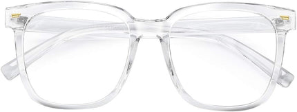 PANNER Oversized Square Blue Light Blocking Glasses for Women Men Anti Glare Reduce Eyestrain Computer Glasses