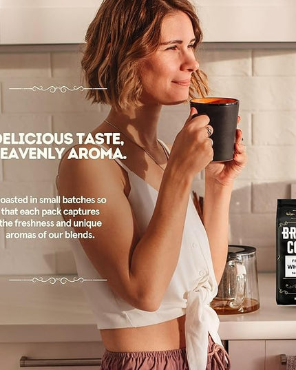 BROOKLYN COFFEE Whole Bean, French Dark Roast (5lb) Silky Smooth, Bold, Balanced - Fresh Bulk Coffee Beans Roasted Weekly in NYC