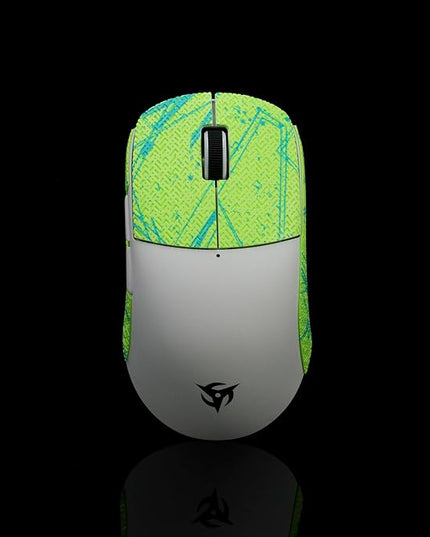 Grip Tape for Vaxee x Ninjutso Sora 4K - Anti-Slip,Enhanced Control, Sweat Resistance,Improves FPS Gaming Grip & Mouse Protection [Pre-Cut] Green Ink 0.4mm