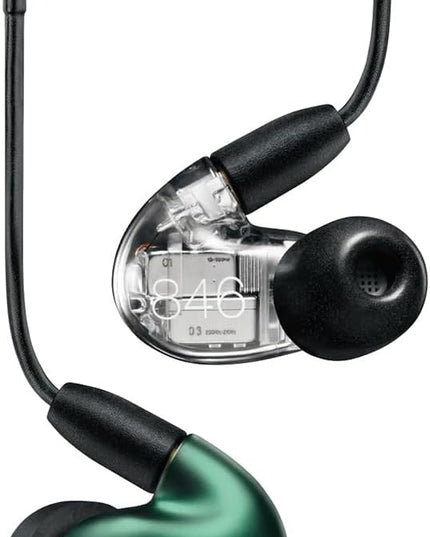 Shure SE846 PRO Gen 2 Wired Sound Isolating Earphones, Secure in-Ear Earbuds, High-End Professional Sound, Hi-Def Four Drivers, Upgraded Sound Filters, Durable Quality, Customizable Frequency - Jade