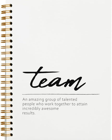 hold fizz Team Gifts for Employees, Meeting Notebook for Work, Thank You Gifts for Employees Coworkers, Office Supplies for Desk, Teamwork Gifts, Team Appreciation Gifts, White Hardcover Spiral Notebook 5.5x8.3