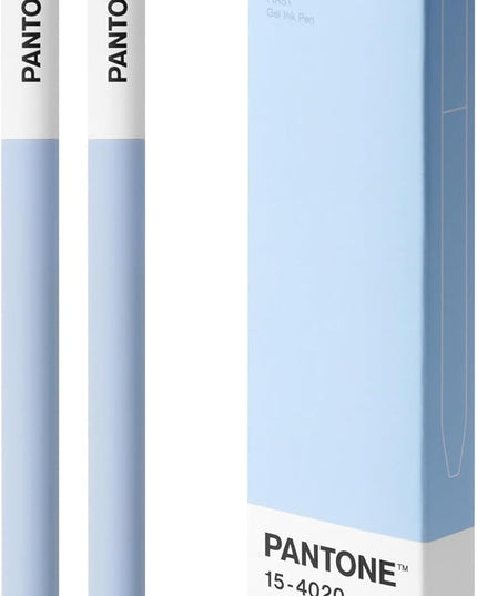 Kaco FIRST Gel Pens 2 Pieces with Black Ink, 0.5 mm Fine Point, Smooth Writing Experience, Aesthetic Cute Stationery for Journaling, Note Taking Pens (2000 Cerulean)